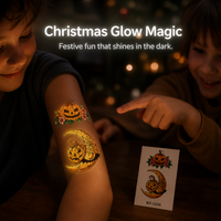 Kids Luminous Temporary Tattoos - Cartoon Dinosaur Mermaid Unicorn Designs