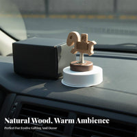 Wooden Rocking Horse Ornament Good Luck Charm Wooden Horse Bobblehead Bobble Action Car Dashboard Decor for Homeowners, Adults, Desktop, Desk, Bedroom