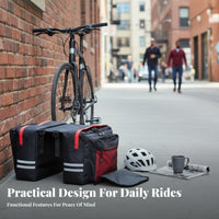 Rainproof Bike Rear Rack Bag Large Capacity Bike Pannier Bag Waterproof Mountain Bike Saddlebag Sturdy Material for Touring Cyclists, Commuters, Commuting, Outdoor, Grocery Shopping