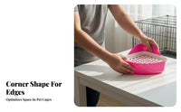Triangle Litter Pan Hygienic Hare Potty Box Small Pet Corner Toilet Odor Resistant Triangle Potty Helper Leak-Resistant Design