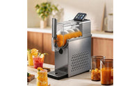 Automatic Cleaning Slush and Soft Serve Machine Multi Function Slush Machine Small Size Soft Serve Ice Cream Creator Stainless Steel for Home, Party