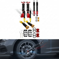 4 Pieces Chassis Strut Kit with Coil Performance-Focused Strut and Shock Absorber Assembly Kit Threaded for Automotive Enthusiasts, Motorsport Activities