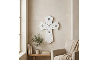 Modern Cross-Shaped Wall Clock Battery Operated Cross Wall Clock Compact Timepiece Lightweight for Living Room, Bedroom