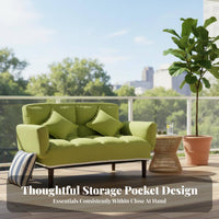 Removable and cleanable Cover Armless Two-Seater Floor Sofa space-saving Design Armless 2-Seater Settee Minimalist design Small Couch inviting Feel for Apartment Dwellers, awayice Workers, Living Room, Bedroom, book corner corner, Playroom