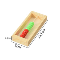 Wooden Abacus with Colored Beads Educational One Row Counting Frame Wooden Abacus Early Learning Math Toy Colorful for Children