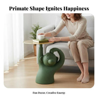 primateShaped Stand creature Theme Side Table Creative Design Modern design for Home Decor lovers, Bedroom, Balcony, Entryway