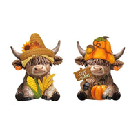Scottish Shaggy Cattle Statue Gift Idea Scottish Cattle Figurine Farmhouse Decor for Animal Figure Collectors