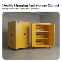 Battery Charging Cabinet Automatic Fire Extinguishing Detonation-Resistant Battery Cabinet Heat & Smoke Sensing Alarm Fire Resistant Locker