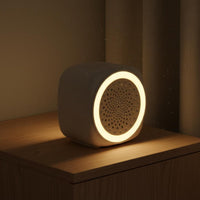 Auto-Shut Timer Ambient Sound Machine Rechargeable Battery Portable Sleep Sound Device Type-C Charging Cube Night Light Speaker Adjustable Volume for Office