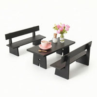 8 Pieces Dollhouse Coffee Table Set Decorative Furniture Simple for Hobbyists
