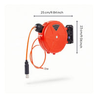 Retractable Air Conduit Reel Automatic Air Conduit Reel with Wall Mount Auto Rewind for Mechanics, DIY Hobbyists, Garage, Workshop