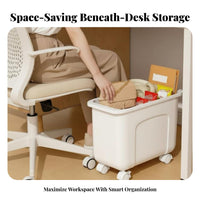With casters beneath-desk organizer adaptable Wheeled Storage container Space-Saving Rolling Organizer Stackable for Office Workers, Students, residents, Dorm Room, Bedroom, Closet