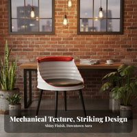 Creative Design Oil Drum Armchair Hard-Wearing Finish Industrial Design Seating Soft Cushioning Commercial Furniture Storage Table for Interior Designers, Business Owners, Adults, Rest Area, Cafe, Lobby, Bar