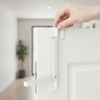 2 Pieces Foldable over-the-Door Hooks Space-Saving over the Door Hanger Slim Versatile for Bathroom, Entryway