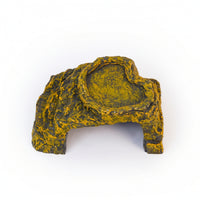 Reptile Hide with Basking Platform Multi-Purpose Hide Cave with Basking Platform Reptile Cave with Step Ledge Faux-Stone