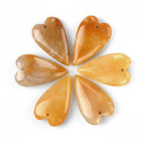 Bulk Pack Heart Shaped Stone Charm DIY Friendly Heart Shaped Stone Pendants Polished Finish Craft Components for Couples