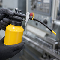 2 Pieces Precision Manual Oil Can Compact Pump Oil Can with Nozzle Portable Handheld Oiler One-Handed for Mechanics, Machinists, Industrial Maintenance, Workshop, Garage