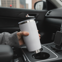 20oz Sublimation Stainless Steel Car Tumbler with Lid, Double-Wall Vacuum Insulated Travel Mug for Hot & Cold Drinks
