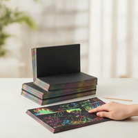 A4 Colorful Scratch Art Paper for Kids DIY Creative Scratch-off Fun 16K 8K Handmade Scratch Book
