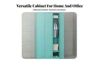 Powder Coated Finish Dormitory Wardrobe Rust-Resistant Gym Design Locker Large Capacity Steel Locker Cabinet for Students, Employees, Changing Room, School, Office