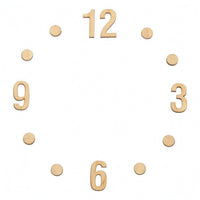 Wood Grain Self-Adhesive Clock Numerals Easy to Install Craft Supply