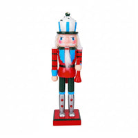 Wooden Nutcracker Figurine Holiday Nutcracker Guard Classic Tabletop Ornament for Mantel