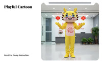Auspicious Design Chinese Dragon Mascot Costume Comfortable to Wear Year of the Dragon Mascot Outfit Long-Lasting Life Size Character Costume Breathable Material for Performers, Adults, Company Parties, Stage Performances, Promotional Events