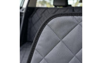 Hexagonal Pet Mat Gray Quilted Pet Mat Black Trim