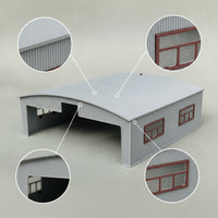 Illuminated Model Aircraft Hangar Tabletop Hangar with Light Compact for Hobbyists, Collectors