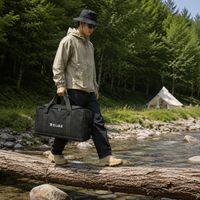 Thick Canvas Duffle Bag, 59-76L, For Travel, Camping, Sports