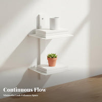 2-Tier Design Hovering Bookshelf Space-Saving Invisible Bookshelf Multi-Purpose Wall Shelf Multifunctional for Students, Homeowners, Interior Decorators, Study Room, Bedroom, Library