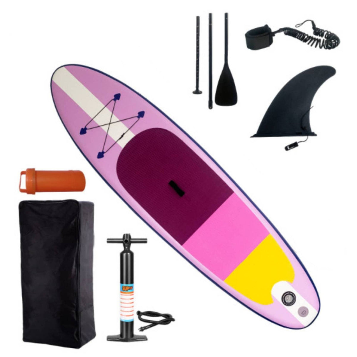 Inflatable Stand-up Paddle Board Portable Inflatable Lightweight Paddle Board with Pump for Adults, Rivers