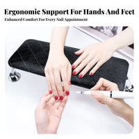 Soft & Comfortable Manicure Hand Rest Easy to Clean Manicure Hand Cushion Ergonomic Design for Manicurists, DIY Enthusiasts, Home Use, Spa