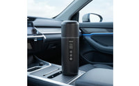 Dual Voltage Car Electric Kettle Stainless Steel Car Kettle with LCD Display Portable Compact for Road Trippers