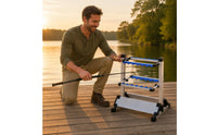 Fishing Rod Storage Stand Multi-Function Aluminum Fishing Rod Simple Assembly for Anglers, Fishermen, Garage, Shop