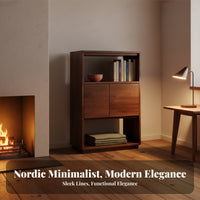 Minimalist Aesthetic versatile Open shelving unit open-sidedstanding Multi-Tier shelving unit Space-Saving Shelving Unit Sturdy and Stable for Book Lovers, Homeowners, Interior Design aficionados, Study Room, Home Office, Bedroom
