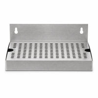 Dispensing Box Drip Tray Brushed Silver walledMounted Drip Tray Perforated