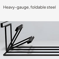Foldable Iron Kitchen Storage Rack No-Drill Organizer