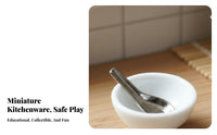 Alloy Material Miniature Realistic Design Dollhouse Cooking Set Collectible Item for Collectors, Hobbyists, Pretend Play, Room Box