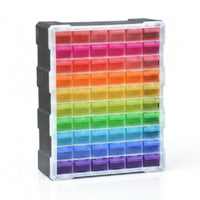 Pull-out Drawers Small Parts Drawer Organizer Vertical Plastic Parts Cabinet for Workshop, Electronics Bench