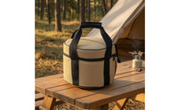 Camping Cookware Storage Bag with Pocket Waterproof Camp Cookware Bag Zippered Camp Kitchen Organizer Portable for Picnic
