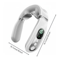 Simulated Finger Kneading Hot Compress Heated Neck Massager EMS Technology Personal Care Appliance 16 Intensity Levels for Home, Office, Travel