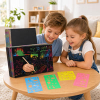 A4 Colorful Scratch Art Paper for Kids DIY Creative Scratch-off Fun 16K 8K Handmade Scratch Book