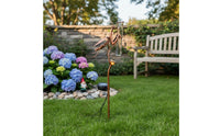 Praying Garden Stake Figure Sun-Powered Rain Gauge Waterproof Solar Powered Rain Gauge Light Easy read Scale Garden Stake Figure Lawn Light