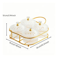 Easy to Clean Divided Serving Tray with Lid and Handle Tabletop Divided Snack Tray with Lid Portable Platter Clear for Coffee Table, Living Room