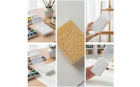 Absorbent Brush Cleaning Sponge with Case Portable Watercolor Brush Cleaner Porous Textured for Artists, Painters, Students, Sketching