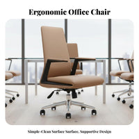 Ergonomic Rolling Seat Height Adjustable Highspine Support Rotating Chair With Armrests sturdyDuty Base for Conference Room