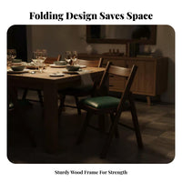 Foldable Design Padded Folding Chair Space-Saving Upholstered Folding Chair Stackable foldable Seat adaptable for Apartment Dwellers, Office Workers, Small Apartments, Home Dining Areas, Conference Halls, Party Venues