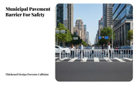 Municipal Road Guardrail High-Visibility Road Divider Barrier Anti Pedestrian Fence for Construction Companies, Roads, Parking Lots