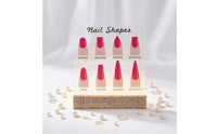 Rhinestone Nail Shape Chart Printed Acrylic Nail Display Stand Decorative Clear Acrylic Display for Manicurists